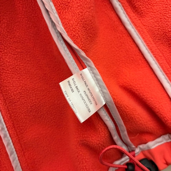 Calvin Klein Orange-Red Hooded Neoprene Fleece Lined Jacket - Picture 10 of 16